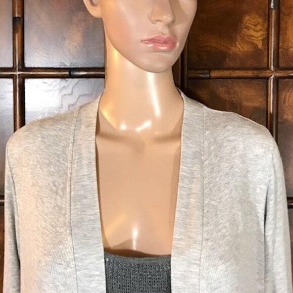 NWOT Cuddle Duds Gray Side Slit High Low Modal Rib Knit Duster Cardigan - Picture 8 of 16